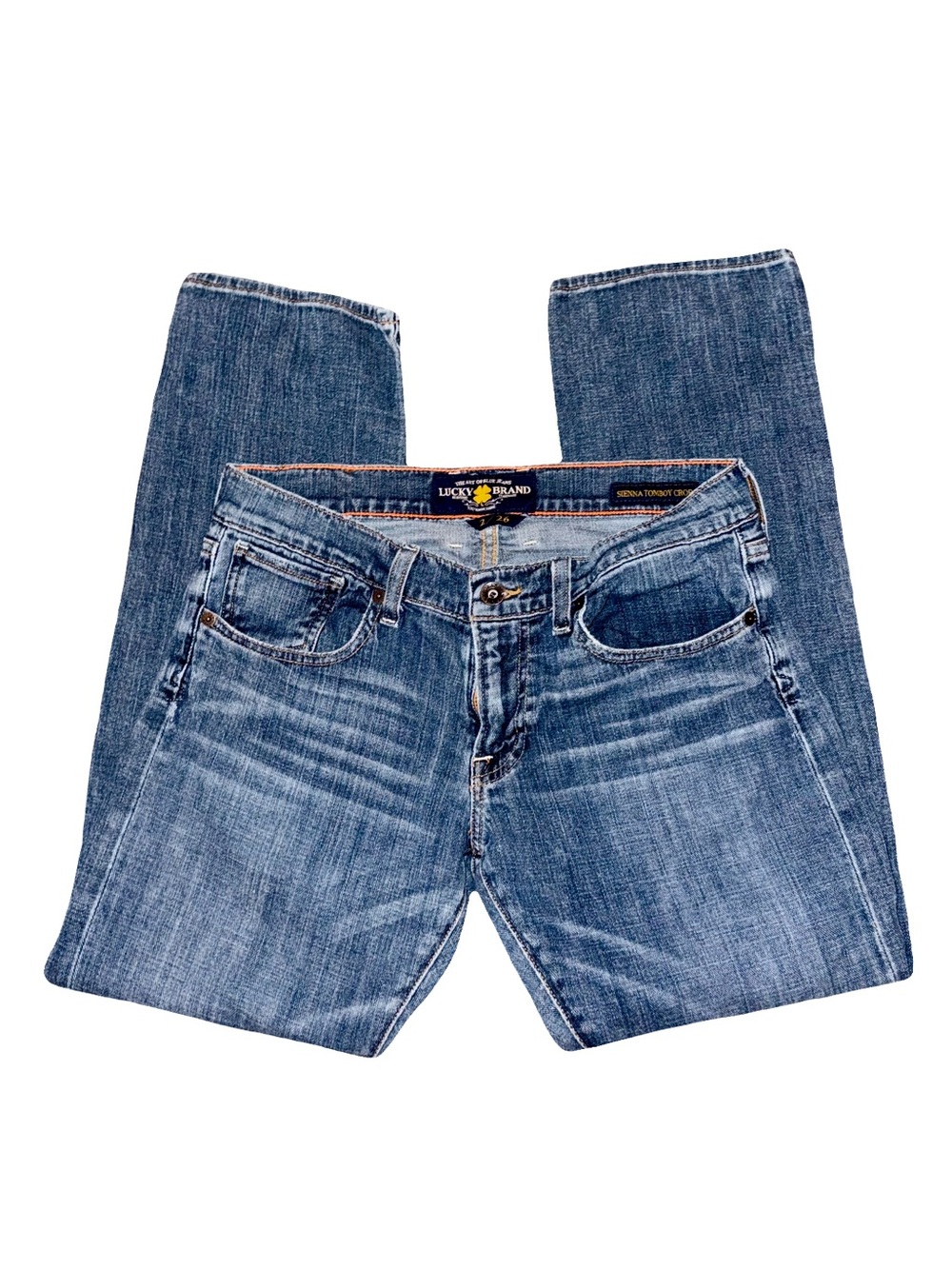 VTG LUCKY BRAND SIENNA TOMBOY CROP MID-WASH DENIM JEANS // SIZE 26💙